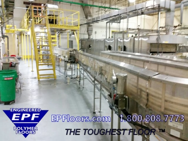 troweled epoxy flooring for food processing