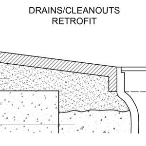 drains retrofit proper slope for drainage