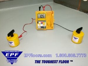 conductive epoxy flooring testing