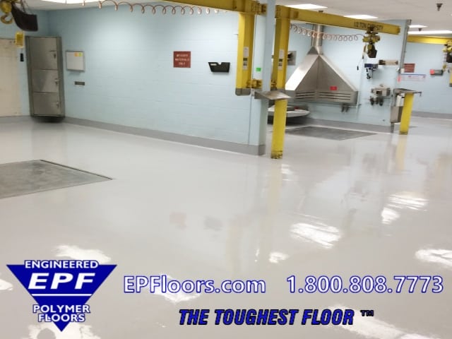 conductive epoxy flooring set up